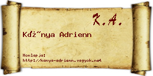Kánya Adrienn névjegykártya